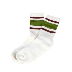 American Trench Chive/Berry Retro Stripe Crew Socks Universal Fit